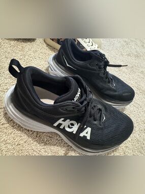 Hoka Black and Gray Men's Running Sneakers